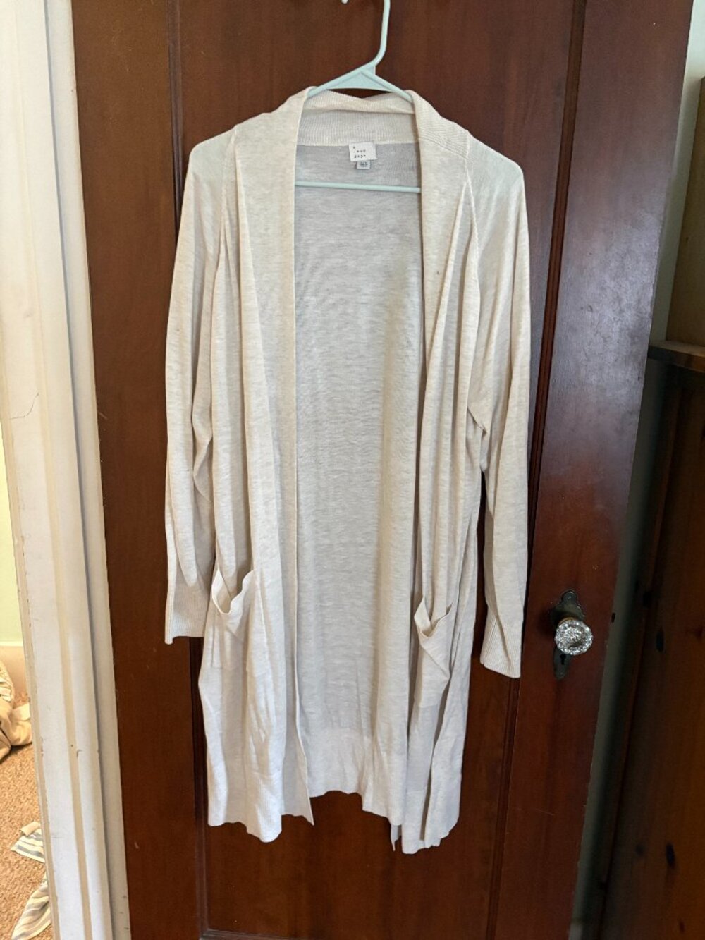 Lightweight Tan Longline Cardigan, size XXL